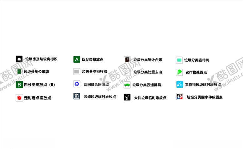 编号：93885406250328552631【酷图网】源文件下载-垃圾分类点位图标识