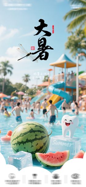 小暑节气朋友圈海报