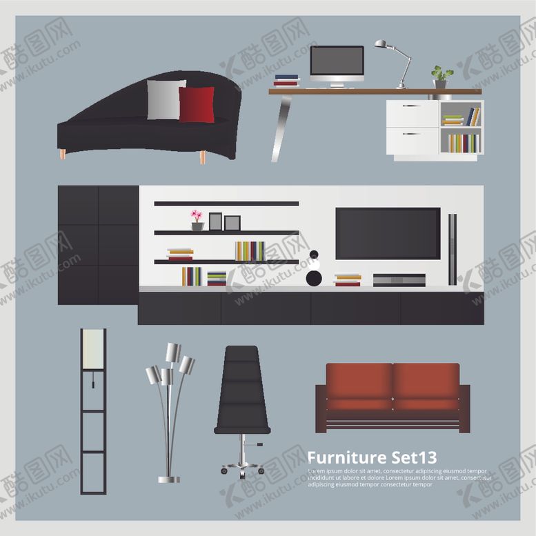 编号：44307810181157174229【酷图网】源文件下载-家具摆设