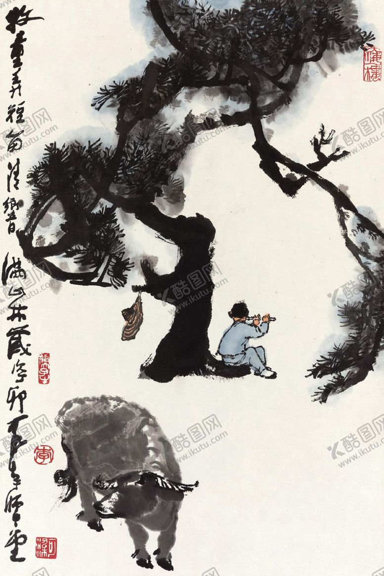 编号：71755210230755528263【酷图网】源文件下载-李可染牧牛图