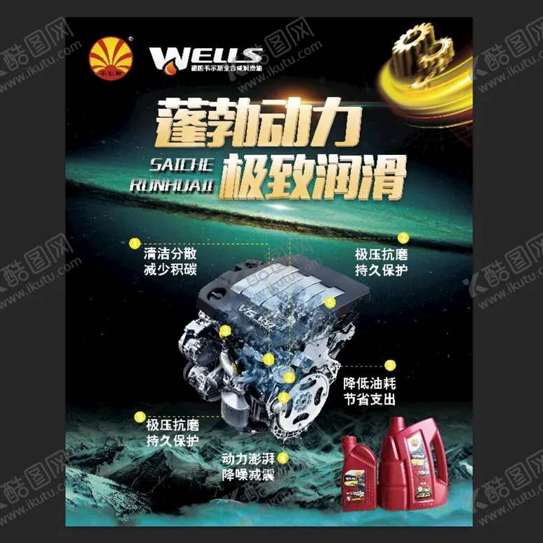 编号：20693109281425550852【酷图网】源文件下载-德国韦尔斯全合成润滑油