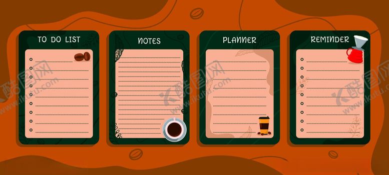 编号：49731811191854461858【酷图网】源文件下载-复古风格待办事项列表卡片