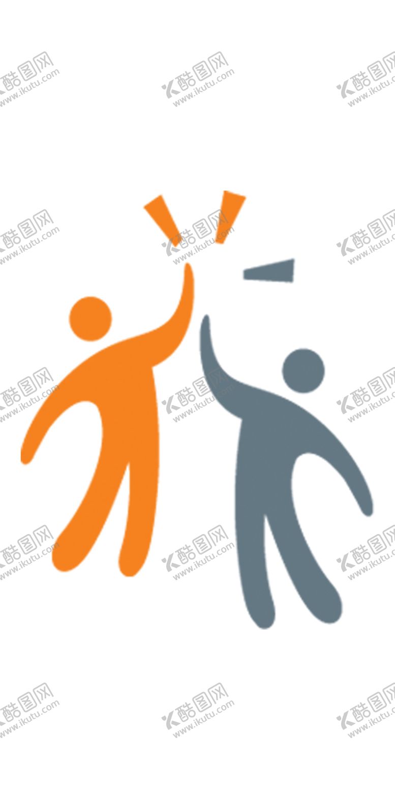 编号：74152909212256423616【酷图网】源文件下载-击掌剪影人物