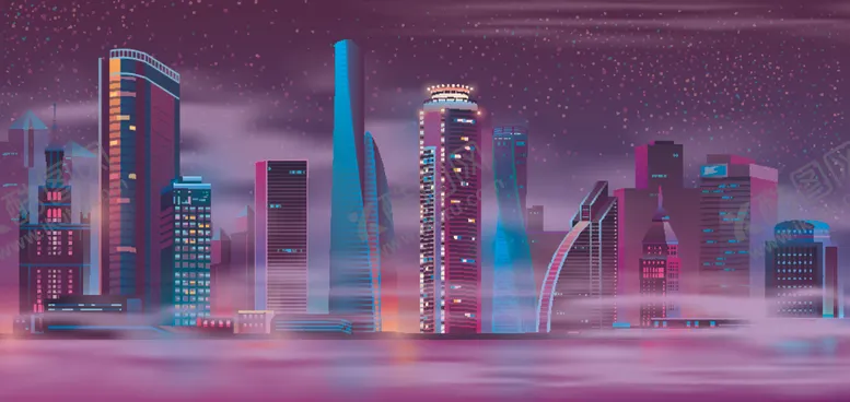 编号：66241107021502027897【酷图网】源文件下载-炫彩城市建筑