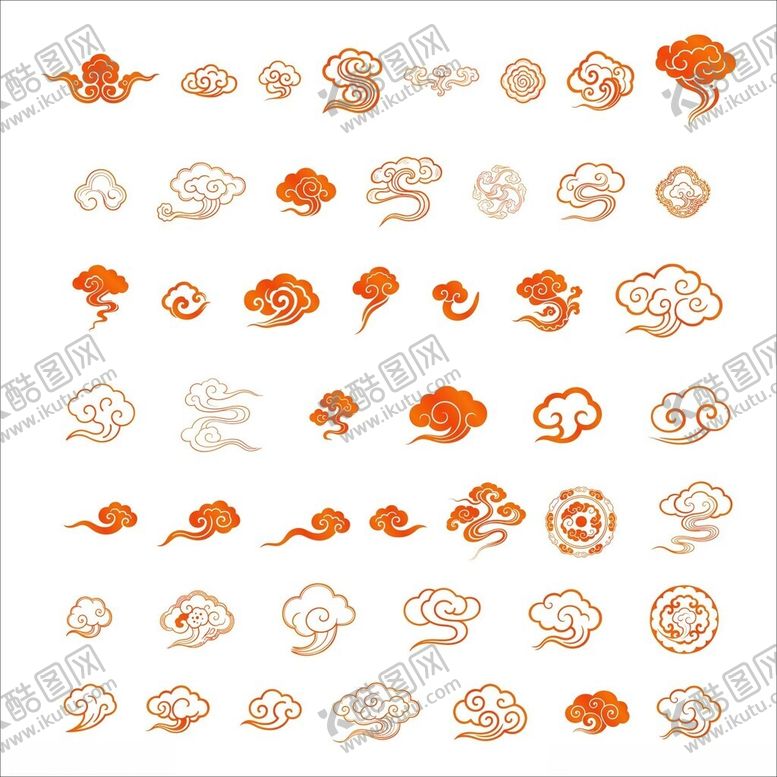 编号：63675111251700064161【酷图网】源文件下载-云纹图案集合