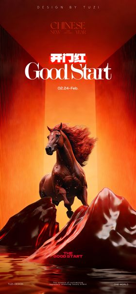 2025蛇年开门红开门大吉海报