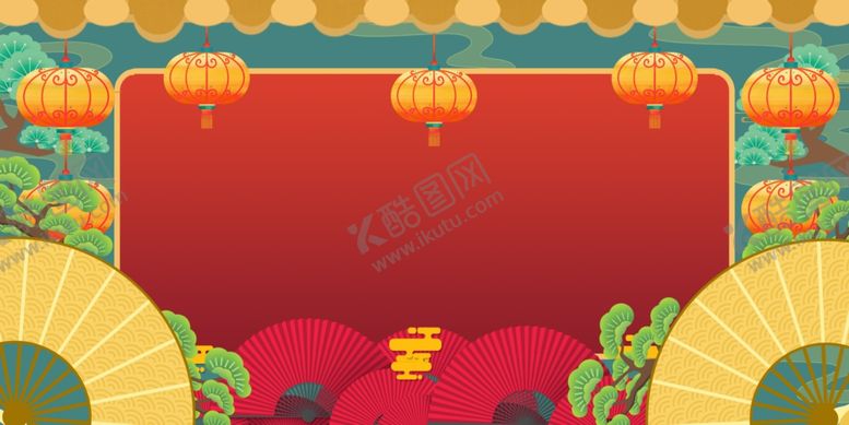编号：34627506250705548325【酷图网】源文件下载-国潮风新年背景