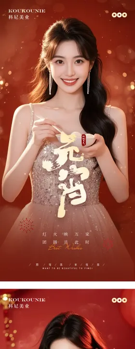 元宵节红色喜庆早安系列