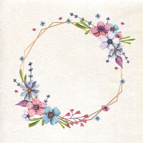 手绘花草蝴蝶背景图片