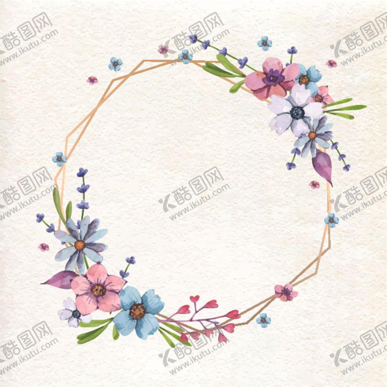编号：86885905130317379708【酷图网】源文件下载-手绘花草蝴蝶背景图片