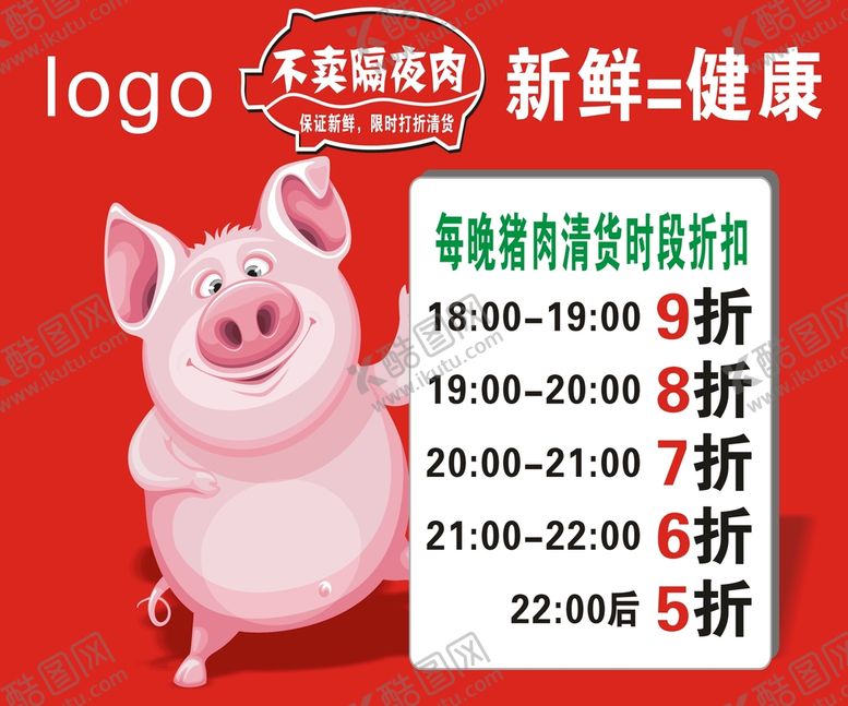 编号：30780911174201492108【酷图网】源文件下载-猪肉折扣牌