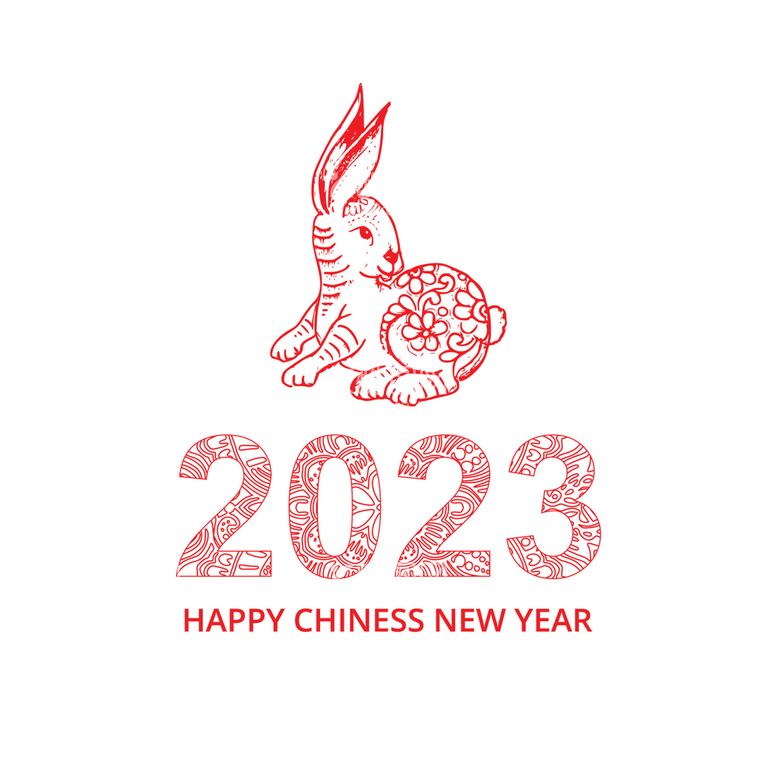 编号：75942309260452029530【酷图网】源文件下载-2023新年海报 卡通兔子