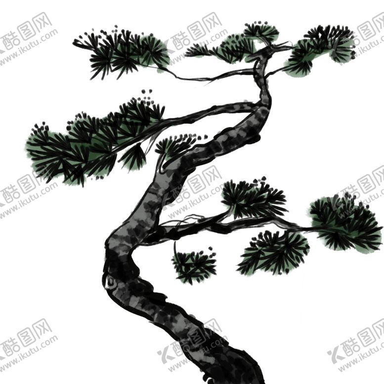 编号：24214909190733173785【酷图网】源文件下载-水墨中国风迎客松