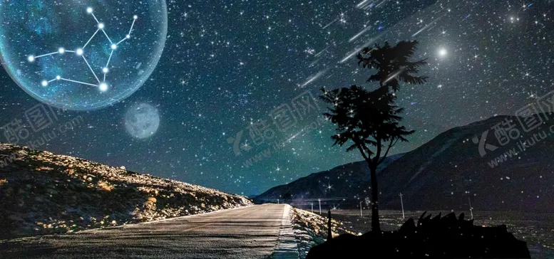 编号：32276305112305013983【酷图网】源文件下载-合成十二星座处女座星空