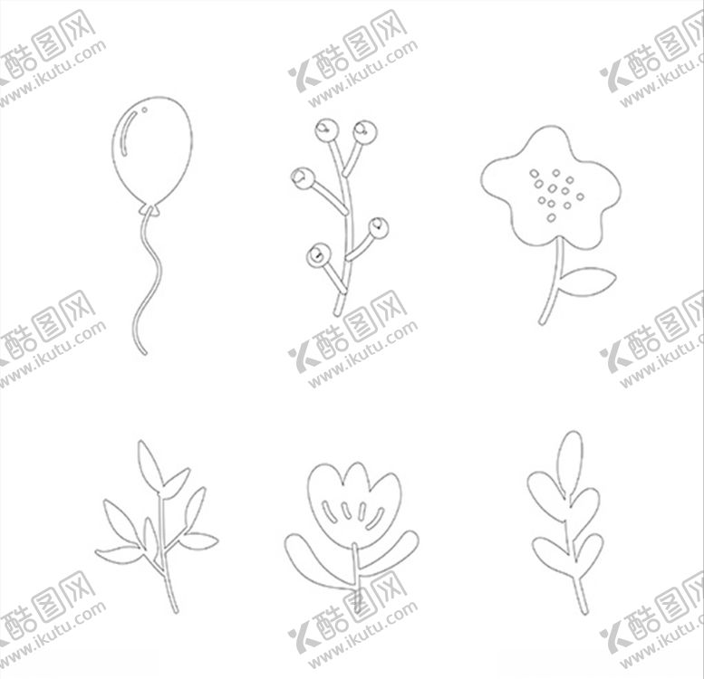 编号：35147107072110579041【酷图网】源文件下载-卡通粉色可爱气球花朵叶子树叶