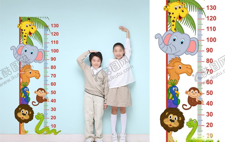 编号：79429110101518307612【酷图网】源文件下载-幼儿园身高贴纸