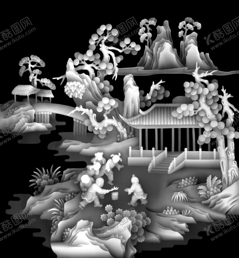 编号：72442104191837524173【酷图网】源文件下载-精雕图浮雕图灰度图黑白图