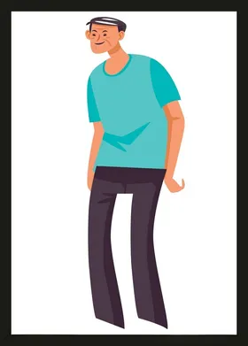 手绘卡通老人动画