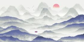 水墨彩绘画