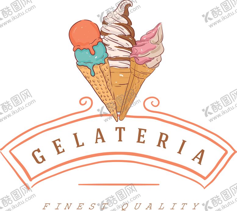 编号：12687209111614408524【酷图网】源文件下载-奶油巧克力点心插画