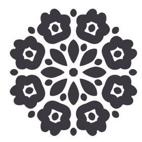 黑白简约花纹图案设计五角星地砖包装墙纸