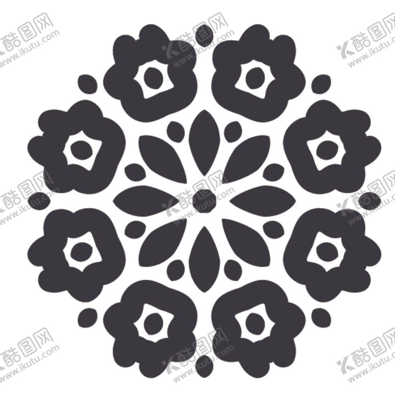 编号：64200707141606095181【酷图网】源文件下载-黑白简约花纹图案设计