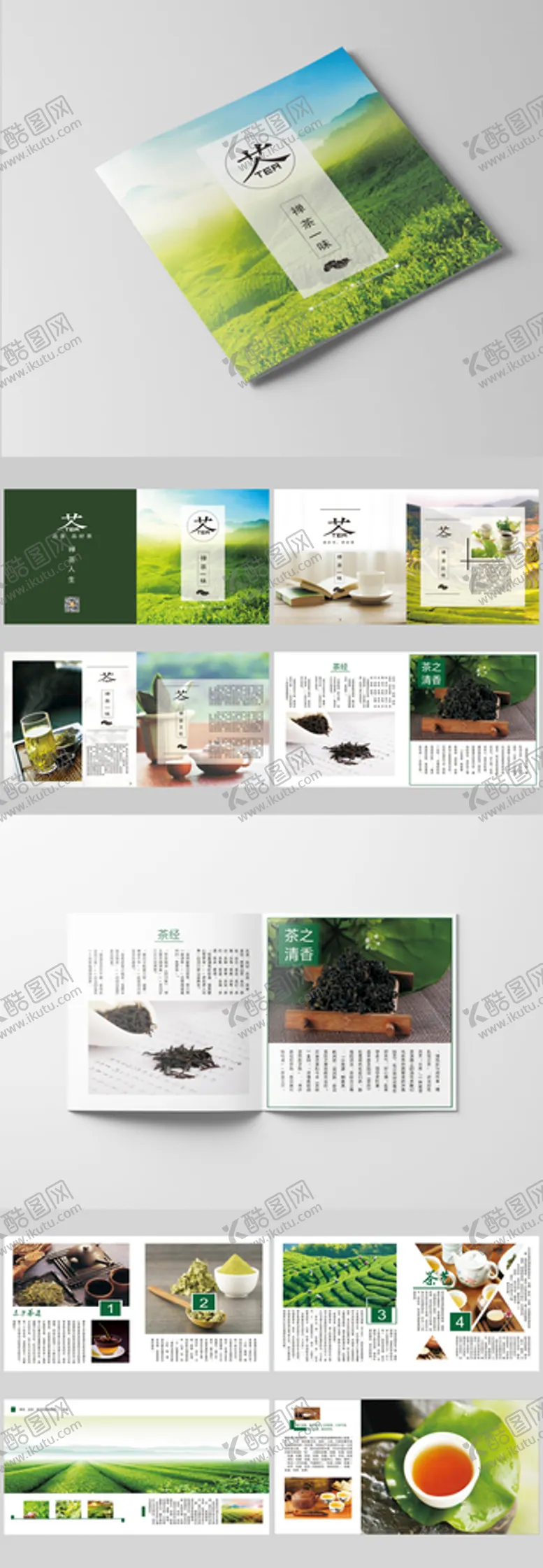 编号：16420809142053353516【酷图网】源文件下载-茶叶画册封面模版菜单封面