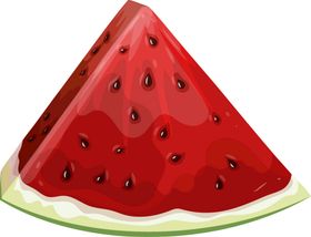 西瓜手绘素材卡通水果