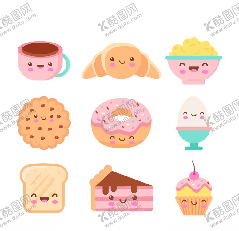 编号：11240207091326475159【酷图网】源文件下载-可爱食物