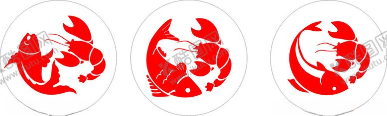 编号：86043002230553254236【酷图网】源文件下载-鱼与虾logo