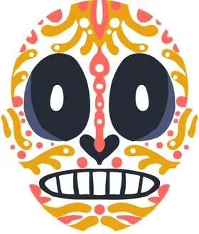 彩色骷髅高清图片印花插卡通