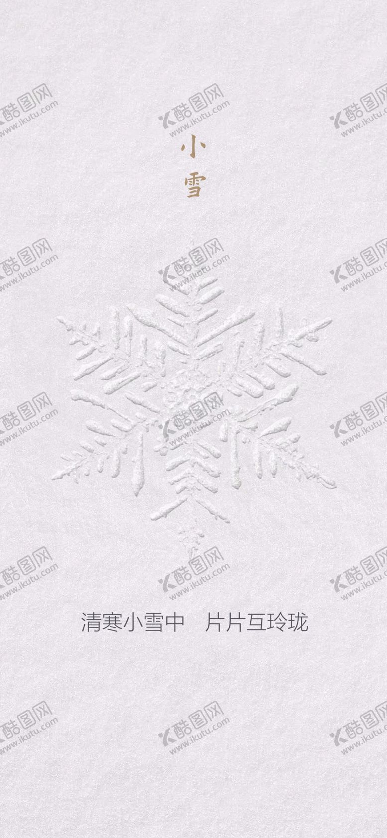编号：90703504240612112277【酷图网】源文件下载-质感大雪节气海报