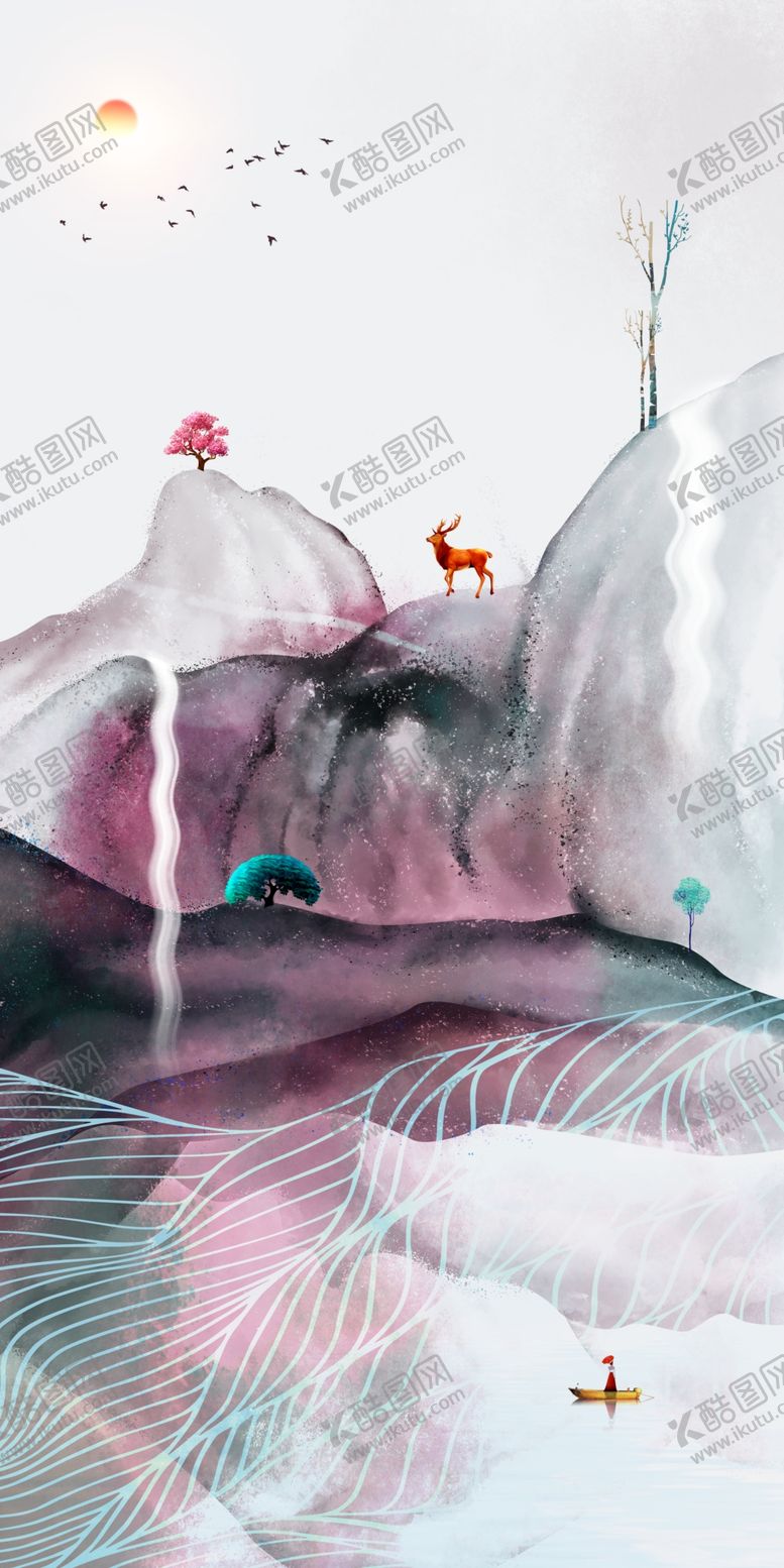 编号：36037709210220087174【酷图网】源文件下载-山水画