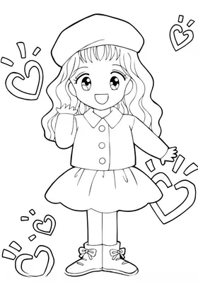 黑白手绘卡通人物插画个性创意儿童儿童