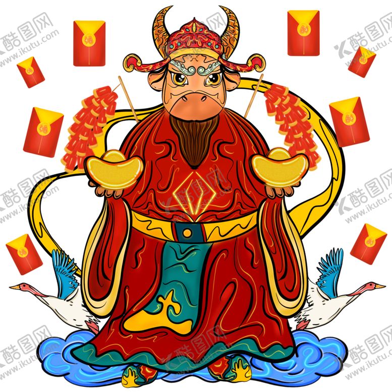 编号：67100204220340056489【酷图网】源文件下载-牛年形象