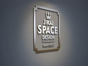 金属质感LOGO墙样机