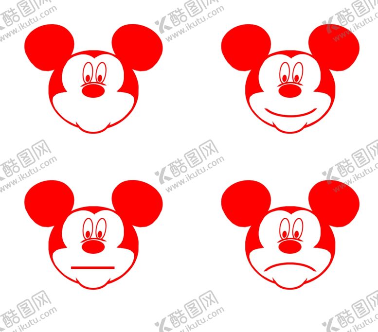 编号：82999909130946037671【酷图网】源文件下载-米老鼠彩色简笔画