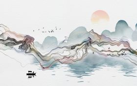 中国风新中式山水画