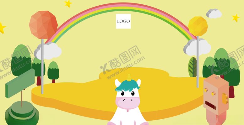 编号：42611710032317208092【酷图网】源文件下载-2.5D独角兽的家