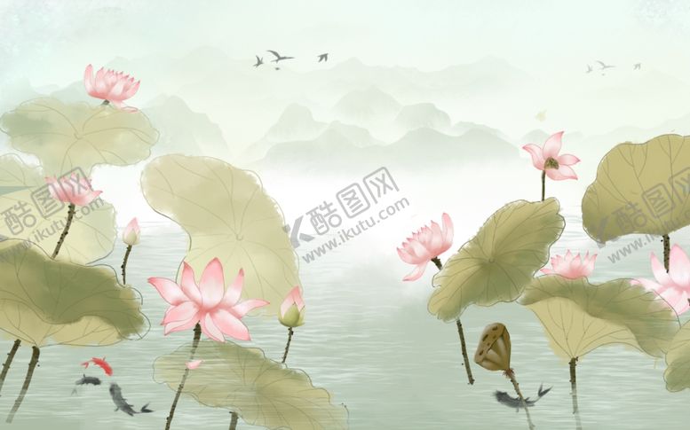 编号：22999405141550272040【酷图网】源文件下载-中式背景墙中式背景素材背景