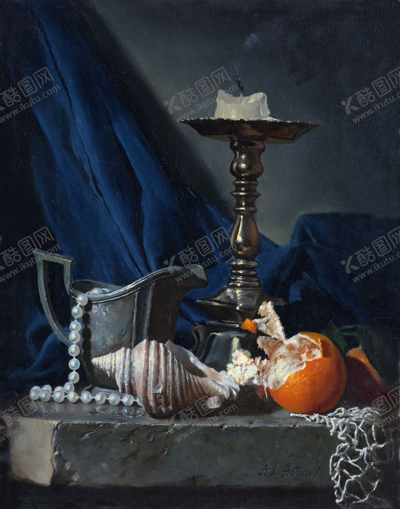 编号：10038301201905244632【酷图网】源文件下载-花卉静物油画