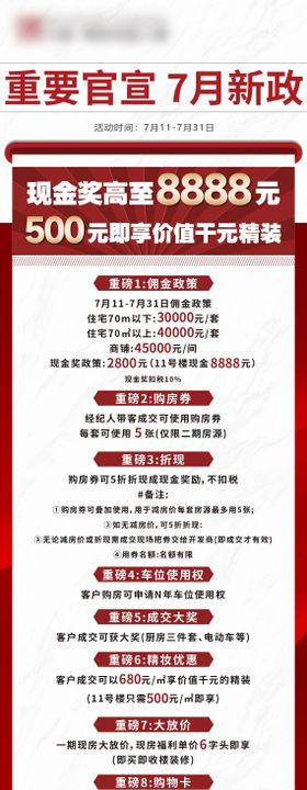 地产销售利好政策长图