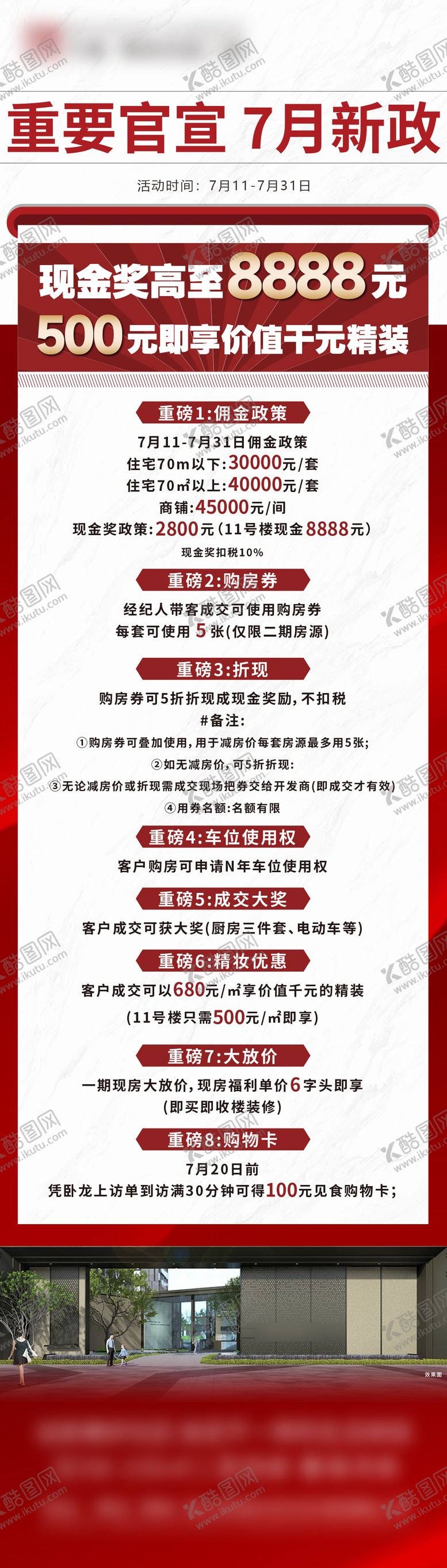 编号：19902809140412398834【酷图网】源文件下载-地产销售利好政策长图