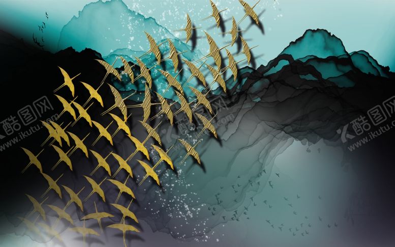 编号：37981010140408507638【酷图网】源文件下载-浮雕简约金色3D电视背景墙