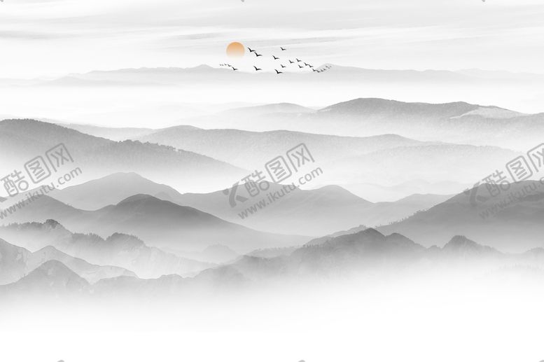 编号：15752609162301304165【酷图网】源文件下载-新中式山水画