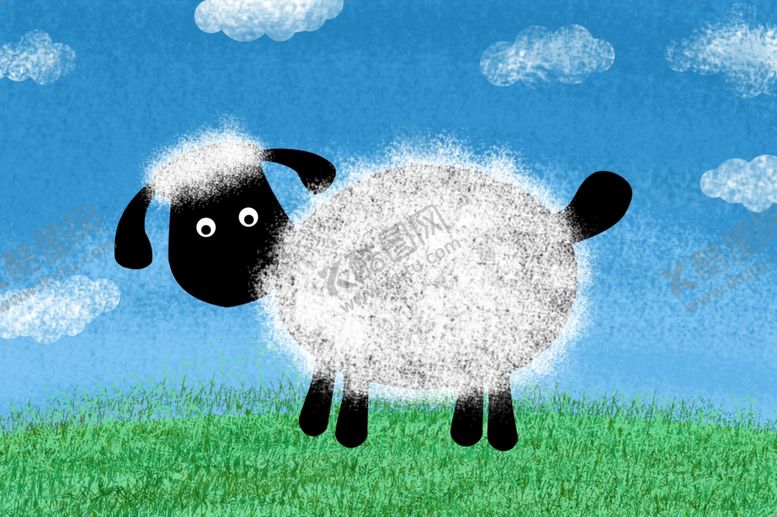 编号：12102410270002176576【酷图网】源文件下载-手绘小黑羊