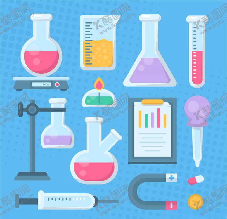 编号：56678109230039522555【酷图网】源文件下载-矢量科学实验器材