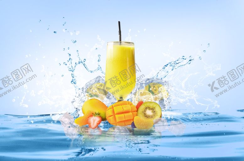 编号：87388410150949323955【酷图网】源文件下载-水果水花飞溅水珠饮料背景素材