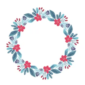 小清新圣诞节花圈