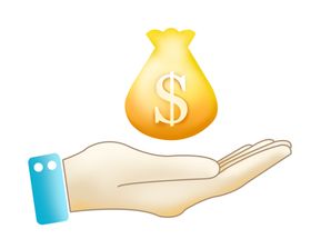 地产招商投资海报金币金钱飘带